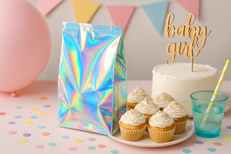 Holografische blokbodemzakken voor een sprankelend effect