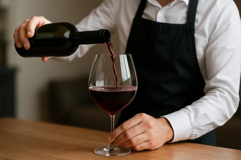 Serveren van alcoholvrije rode wijn als een pro